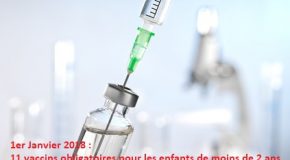 11 vaccins obligatoires depuis le 1er janvier 2018.