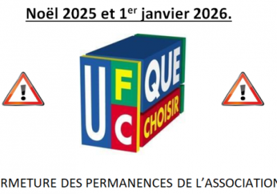 FERMETURE DES PERMANENCES DE L’ASSOCIATION.